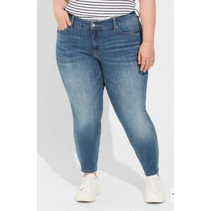 NWT Torrid Perfect Skinny Ankle Mid Rise Jeans Feel The Fit Plus Sz 16 Tall‎